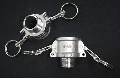 STAINLESS STEEL CAM LOCK ADAPTER 3/4'' FEMALE -  3/4'' NPT MALE NIPPLE CL14-075