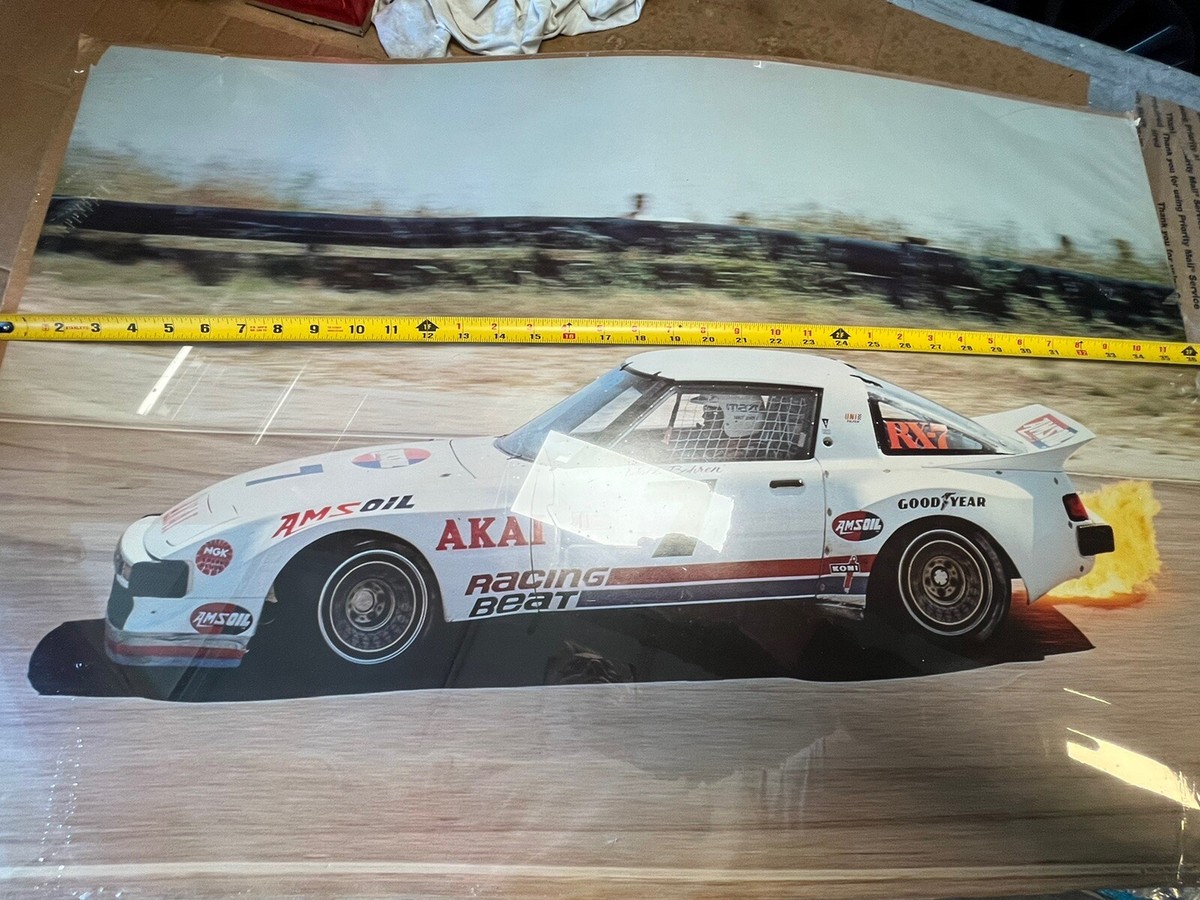 Vintage 1980 Mazda RX7 Race Car Poster New Old Stock | eBay