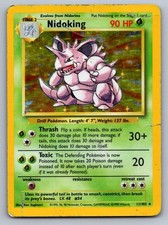 Nidoking 11/102 Holo Rare Base Set Unlimited Pokemon