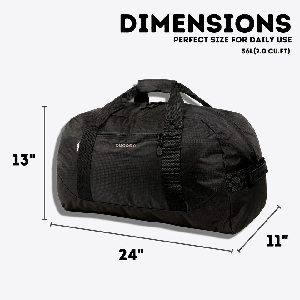 Bolso de Lona Lawrence Sport and Travel, Negro, 36" Foto 3 de 4