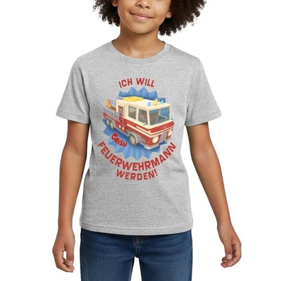 Grisu Der Kleine Drache Feuerwehrmann Werden Kinder T-Shirt - Bild 1 von 4