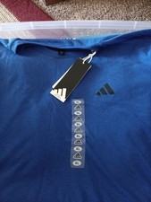 NWT ADIDAS MENS TRAINING BLUE TSHIRT SIZE XLT BLUE,,BRAND NEW WITH TAGS,, 25