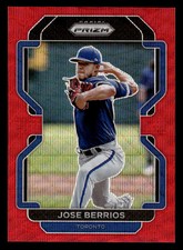 2022 Panini Prizm #262 Jose Berrios Red Wave Prizm #d /99! Toronto Blue Jays