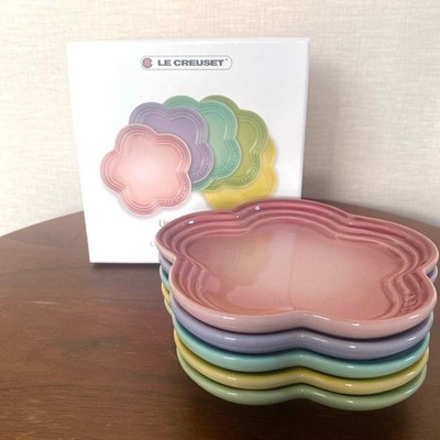 Le Creuset Flower Plates Light Rainbow 14cm 【 Set of 5 】 | eBay
