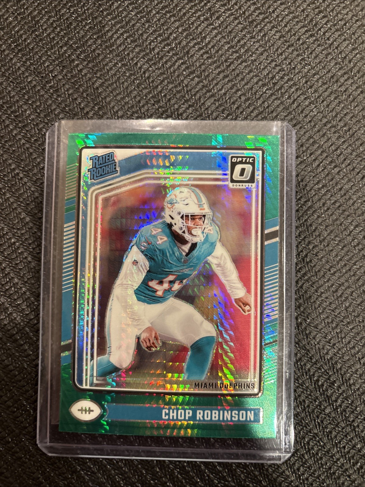 2024 Panini Donruss Optic - Rated Rookie Chop Robinson #219 Green Hyper Prizm RC