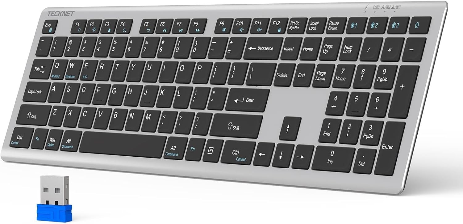 TeckNet 4-Device Wireless Bluetooth Keyboard