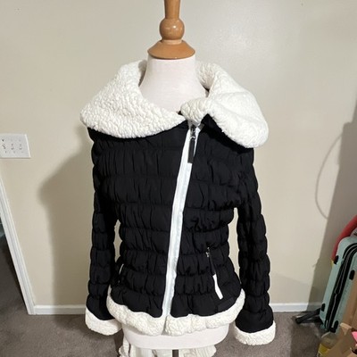 Calvin Klein Performance Black Puffer Jacket Hooded Full Zip Pockets Women s  XL