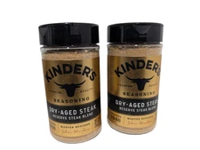 Lot of 2 Kinder's Premium Dry-Aged Steak Seasoning, 10.1 oz,