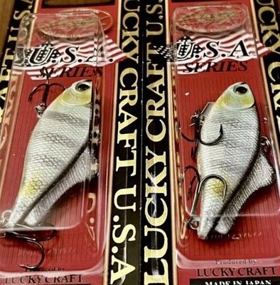 2 Lucky Craft LV-100 S Lipless Crankbait Fish Lures FLAKE FLAKE CRAPPIES - NEW