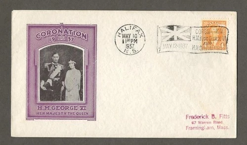 Canada first day cover, IOOR Cachet 234 4 cent George VI Mufti [ 715