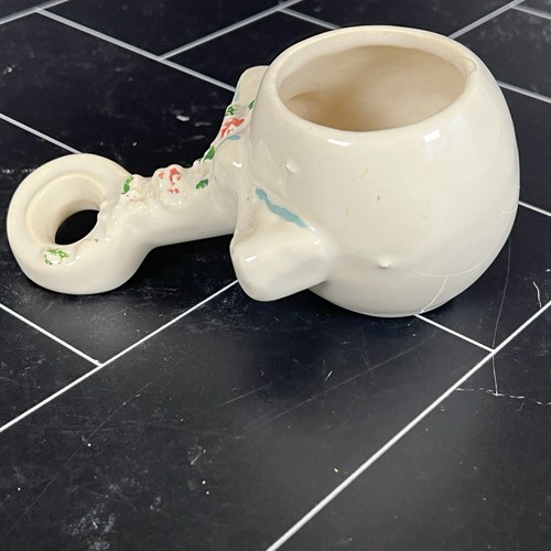 Vintage McCoy Poterie Blanc Bleu Bébé Hochet Maternelle Jardinière USA Rare Htf - Photo 6 sur 8