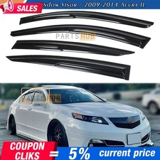 For 2009-2014 Acura TL JDM Mugen Style Window Visor Vent Rain Guards Deflector