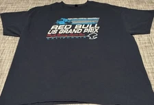 Red Bull U.S. Grand Prix T-shirt Mens Blue Short Sleeve Cotton Size XL Preowned 