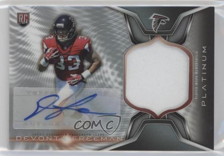 2014 Topps Platinum Rookie Refractor Devonta Freeman RPA Patch Auto RC ff8