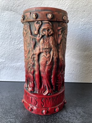 Knotts Scary Farm Tiki Mug Baron von Genius Tiki Farm Knotts Berry Farm 2022 Red