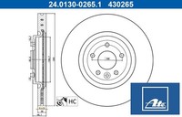 2X Bremsscheibe Ate 24.0130-0265.1 2 Bremsscheiben Vorderachse Vorne FüR Jaguar