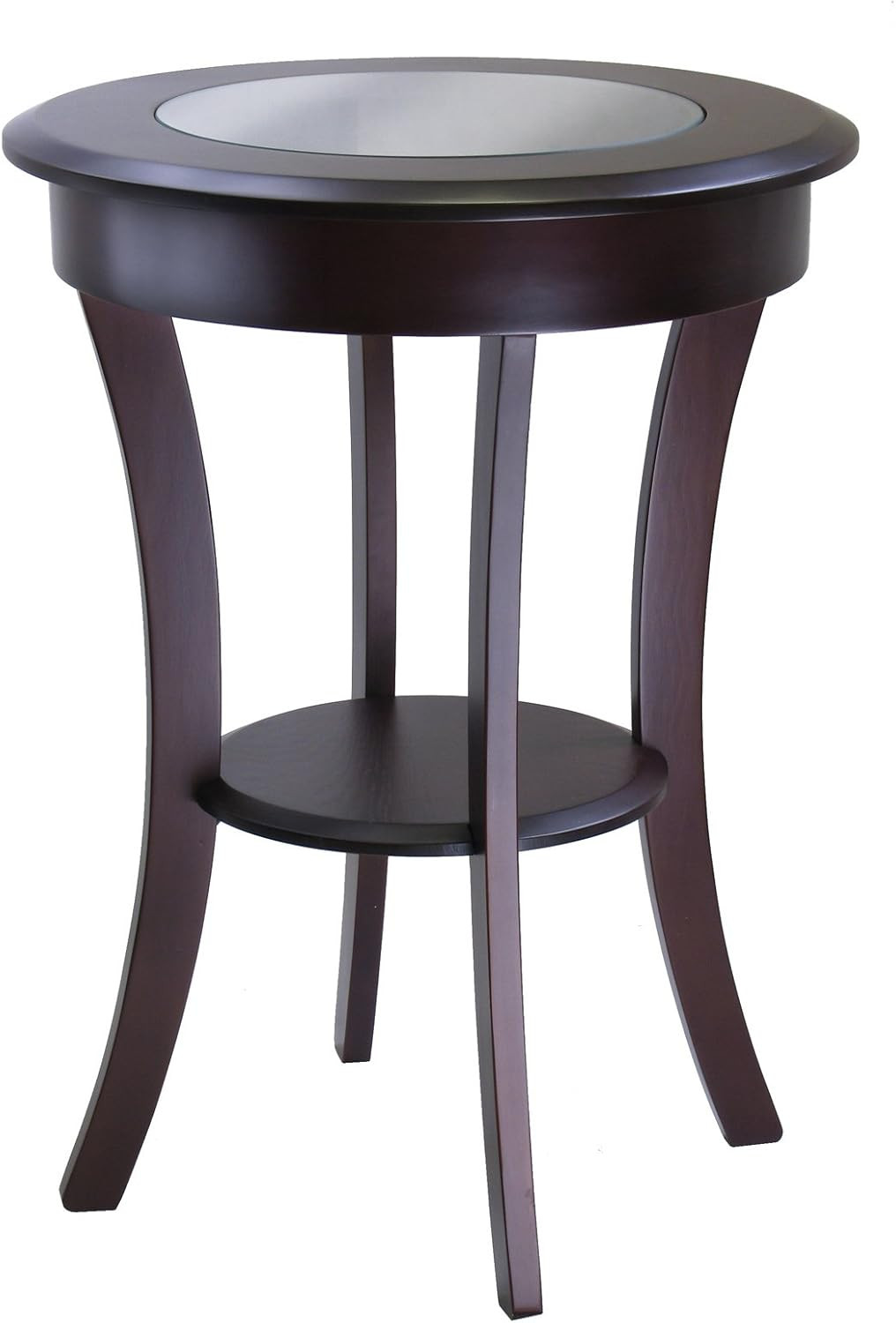Cassie Accent Table, Cappuccino 20 Inches