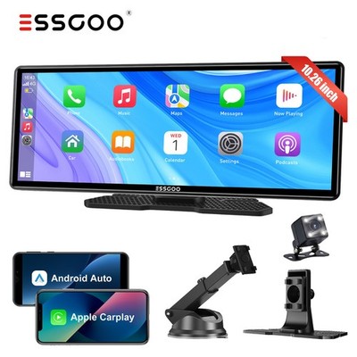 10.26''  Tragbar Apple Carplay Android Auto Mit Rückfahrkamera Farb Monitor KFZ