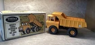 Tonka Mighty Tonka Hydraulic Dump Truck Pressed Steel Yellow Black with Box
