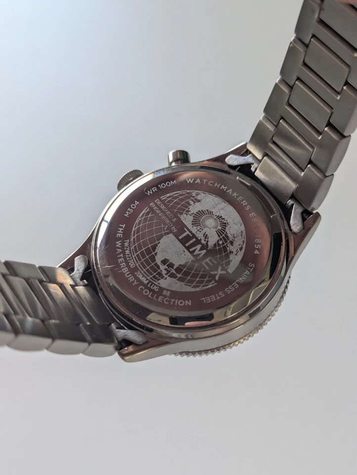 Timex Waterbury Traditional GMT Stainless Steel Black Red 39mm Watch TW2W22700 - image 4 of 4