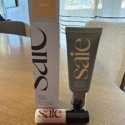 NIB Saie Slip Tint  Broad Spectrum SPF 35 Sunscreen THREE + Dew Blush Mini