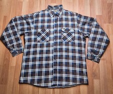 Vintage 70s Men's Sears Sportswear Perma Prest Plaid Flannel Shirt Brown XL Tall