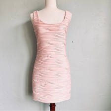 Forever 21 Ruched Pale Pink Mini Bodycon Dress Size M Wedding Party Formal