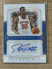 2019-20 National Treasures Julius Randle Penmanship #PM-JRD Gold /10 Auto