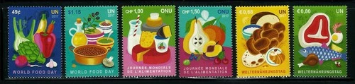 UNITED NATIONS NY, SCOTT # 1175-1176, MNH FULL SET - WORLD FOOD DAY, YEAR 2017
