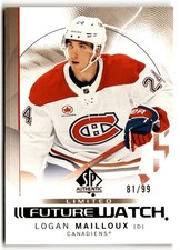 Logan Mailloux 2024-25 SP Authentic Limited Gold Future Watch Rookie /99 #152