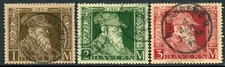 GERMAN STATES BAVARIA 1911 USED #86-88, PRINCE REGENT LUITPOLD !! H103
