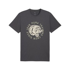 PUMA Illustrated Graphic Crew Neck Short Sleeve T-Shirt Mens Grey Casual Tops 52