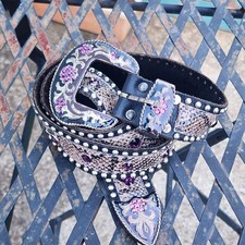 Snakeskin Purple Belts for Women for sale | eBay display picture 3