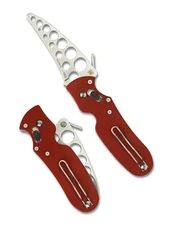 Spyderco P'kal Trainer Folding Training Knife C103TR Unsharpened Blade Red G-10