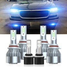 For GMC Yukon XL 1500 2500 2000-2006 LED Headlight High/Low Fog Light Bulbs Kit