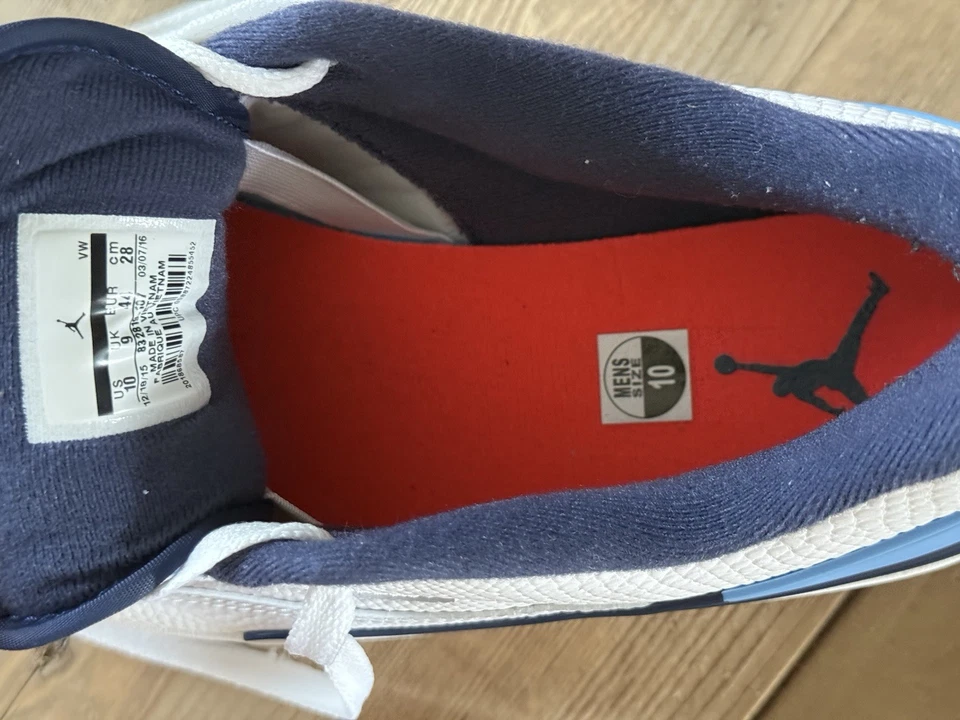 Nike Air Jordan 2 Retro Para hombres Talla 10 Bajo Medianoche Azul Marino 2016 UNC 832819-107 Foto 4 de 4