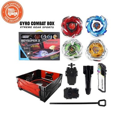 Luxus Metall Battle Top Kreisel Set mit Werfer & Arena Stadion Spielzeug