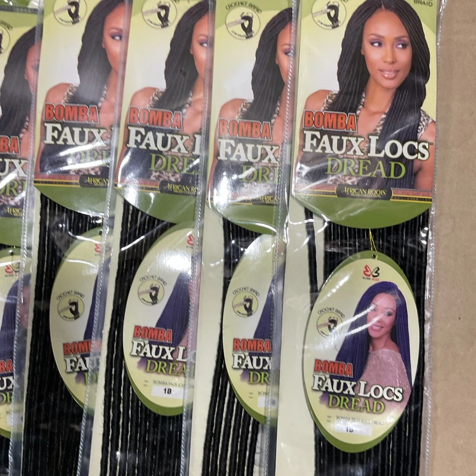Set Of 10 Bomba Dreadlocks Faux Bobbi Boss Braid King 1B - Image 2 of 4