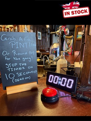 10 Sekunden Countdown Challenge Spiel Timer, Pub Bar Stoppuhr Wettbewerb - UK LAGER