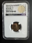 1909 VDB Bag Frag MS 64 RB NGC Lincoln Wheat Cent United States US Coin Cent