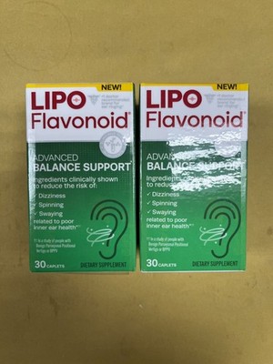 2 New Lipo Flavonoid Advanced Balance Support - 30 Caplets Each Box Exp. 05/2027