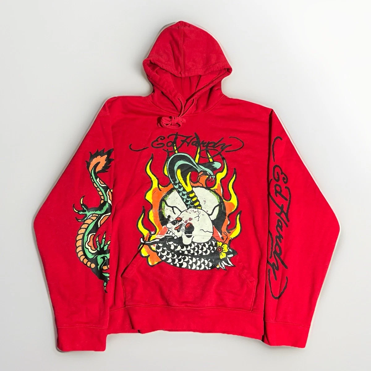 Preços baixos em Moletom masculino Ed Hardy Vermelho | eBay