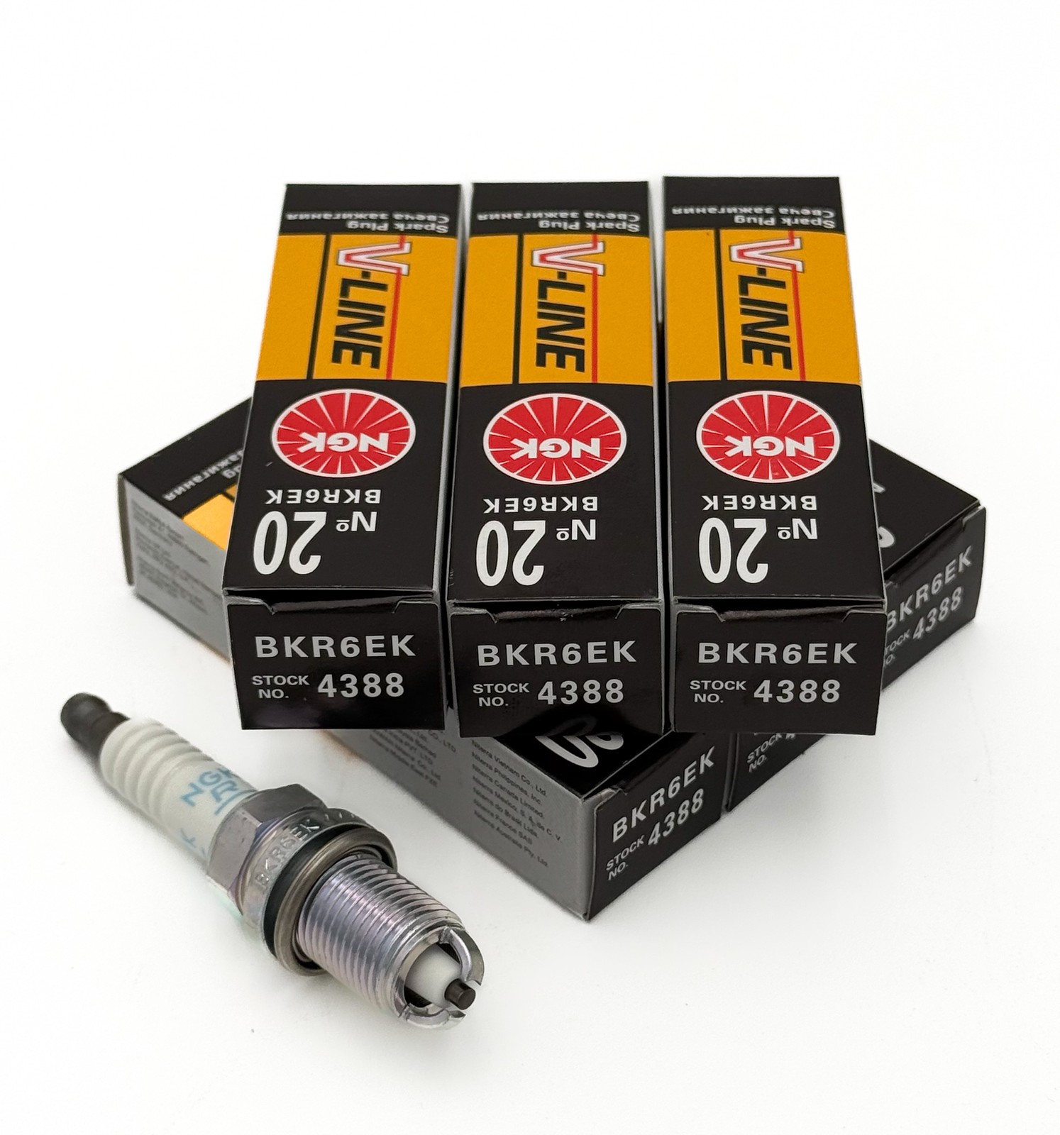 6x NGK BKR6EK 4388 V-Line 20 Spark Plug For BMW ALPINA Citroën Opel Porsche Saab