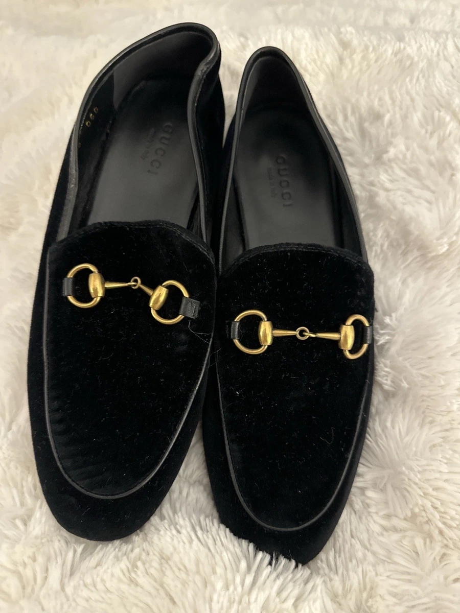 Gucci Black Velvet Am Pearl Appliqué velvet Loafers Flats slipper New In Box 5.5 Gucci Princetown Velvet Mules/37/Black - Gem main image 3