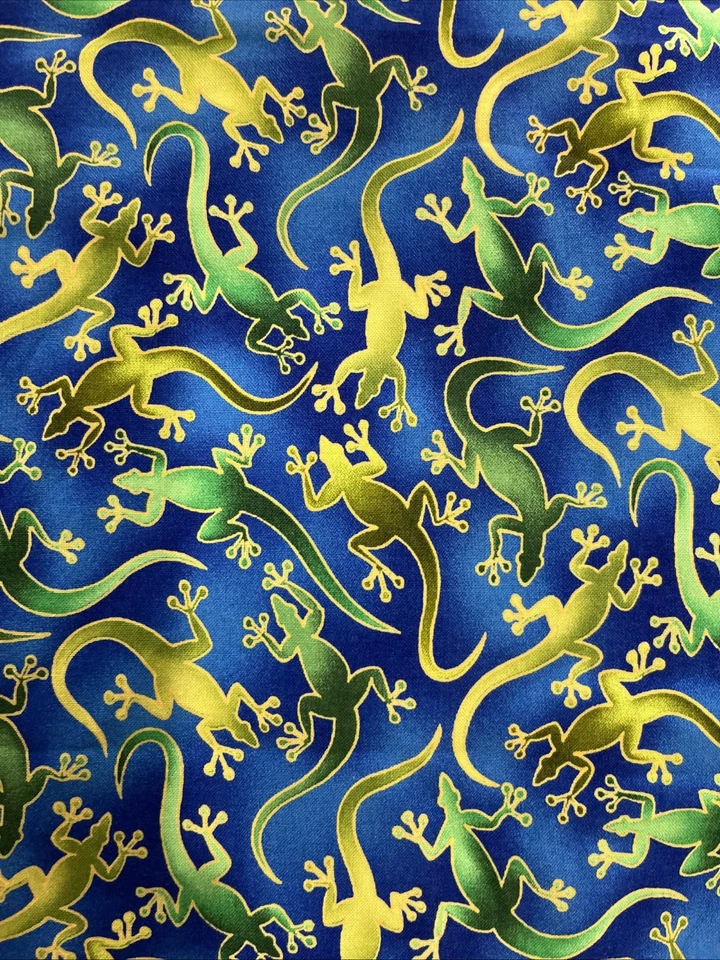 Gecko Fabric Kaufman D#5810 Gecko Toss 42" x 3 1/3 yds Washed - Image 3 of 4