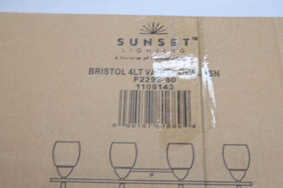 Luminance Sunset Lighting Bristol 4 luces tocador luz de pared níquel satinado brillante Foto 2 de 3