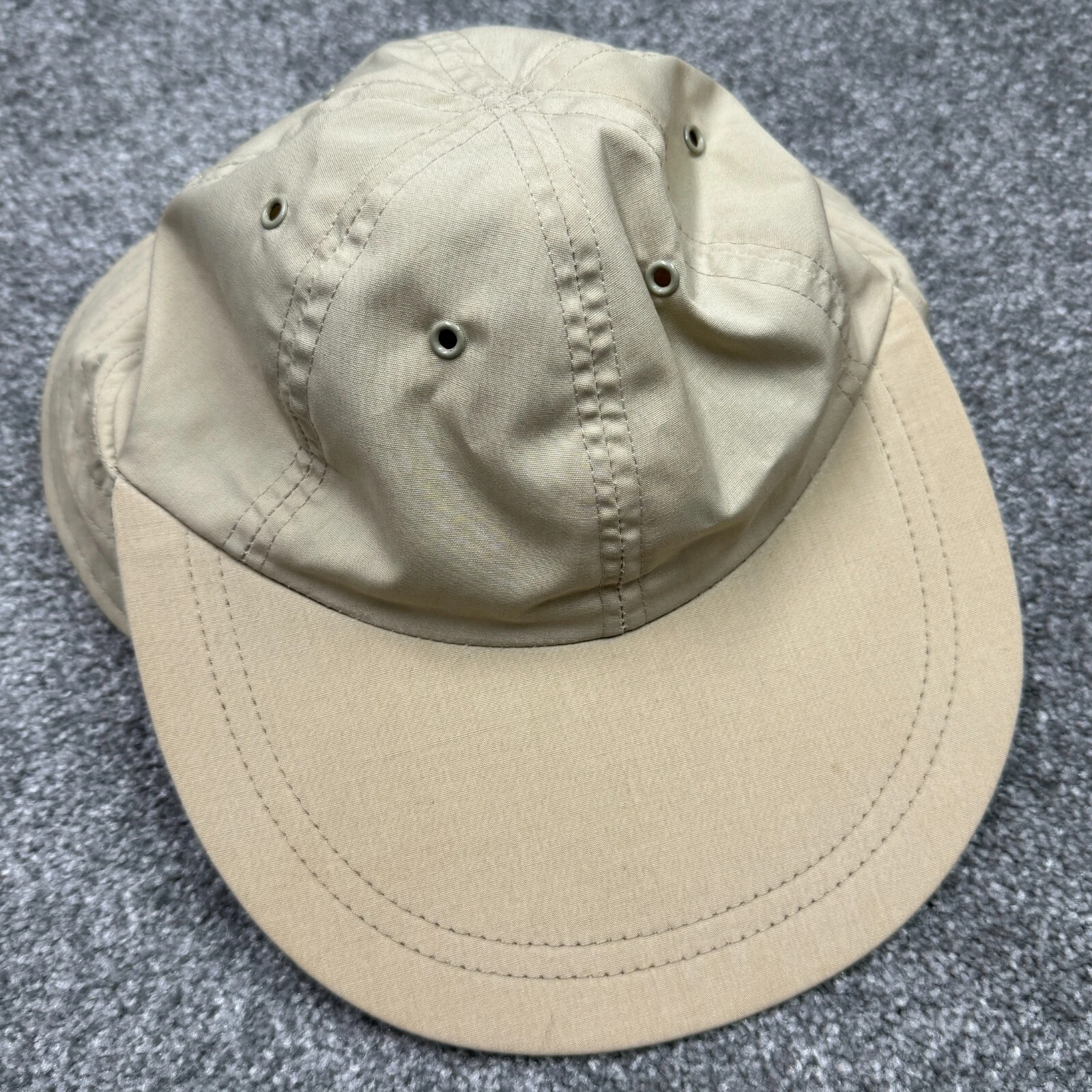 Vintage ORVIS Hat Baseball Cap Men Small Hike Climb Sun Tan Beige Fishing USA