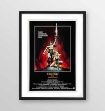 Poster con cornice " CONAN IL BARBARO " - Riproduzione poster vintage