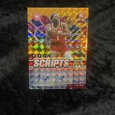 2020-21 Mosaic Rookie Scripts Orange Nathan Knight Rookie Auto