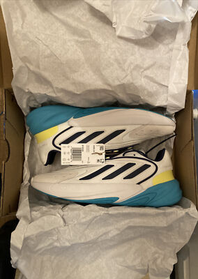 Adidas Ozelia Mens 2023 Sneaker White DK Blue Yellow SZ-10